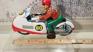 T.  N Nomura Tin Friction Race Motorcycle Moving Driver 60 2