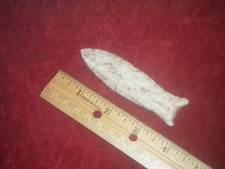 3 3/4 in.  AUTHENTIC ARROWHEAD,  PALEO BEAVER LAKE FROM AR. 2