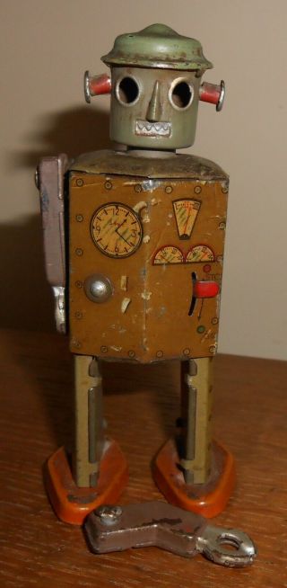 Rare Atomic Man Robot Tin Toy 1950 