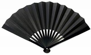 Tessen Japanese Iron Fan 24cm Black For Fortune Gift F/s W/tracking Japan