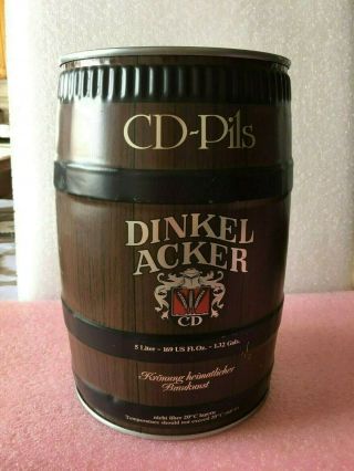 Dinkel Acker Cd - Pils 5 Liter Vintage German Beer Collectible Can