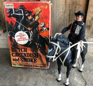 1974 The Lone Ranger Butch Cavendish And " Smoke " Horse With Box