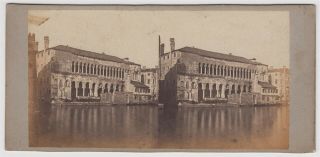 Italy Stereoview - Venezia And Fondaco Dei Turchi In Venice Before Restoration
