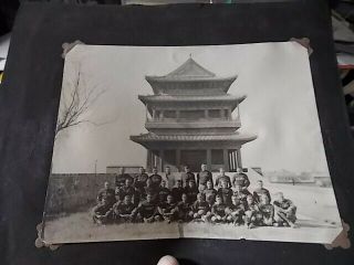 Vint Cabinet Size Photo,  United States Marine Corps Usmc Football Team In China