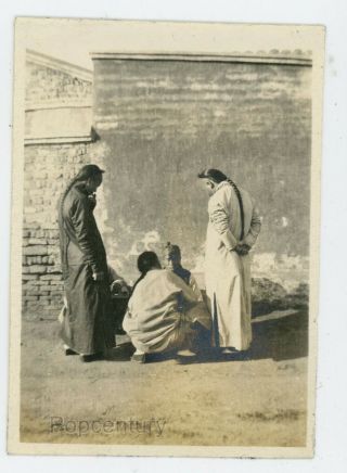 China 1920 Photograph Peiping Peking Usmc Legation Street Men Talking Photo