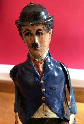 Very Rare C.  1920 Guenthermann " Charlie Chaplin " Tin Wind - Up Toy,