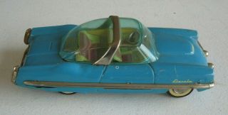 1950s Japan Yonezawa Lincoln Sun Deck Convertible Xl - 500 Blue 7.  25 " Ck229