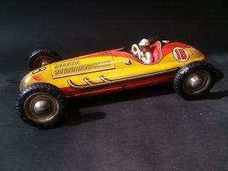 Vintage German Tippco Wind Up Tin Race Car 18
