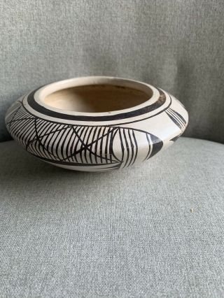 Hopi Native American Pottery Jar By Helen Naha Feather Woman