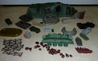 Marx Army Sands Of Iwo Jima Miniature Playset Toy Army Tank Army Jeep