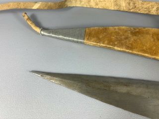 191209 - Tribal Old African Ethiopian Afar sword with leather case Ethiopia 3