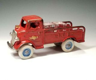 1941 Arcade Cast Iron Ice Truck With Glass Ice Cubes Gmc Or Studebaker