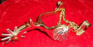 Single Horsehead Brass Spur Anchor Marked With Star And Hercules Bronze