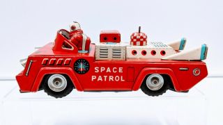 Rare Sankei Space Patrol - Friction Tin Tank Toy Vintage Japan Robot Scifi Car