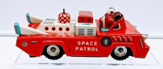 Rare Sankei Space Patrol - Friction Tin Tank Toy Vintage Japan Robot SciFi Car 2