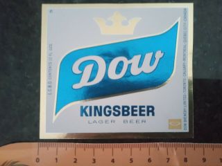 1 Beer Label - Dow Kingsbeer - Dow Brewery - Toronto,  Calgary,  Montreal Canada