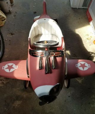 Full Size Airplane Pedal Car In Great.  Rare Collectible Toy