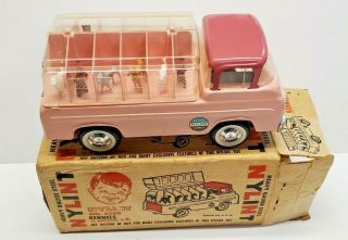Vintage Nylint No.  6200 Ford Econoline Kennels Truck Complete With 12 Dogs & Box