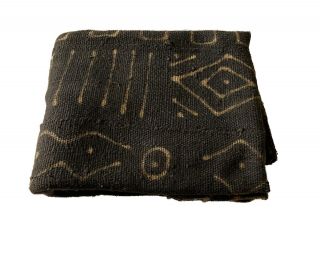 African Black and White Mud Cloth Textile Mali 36 