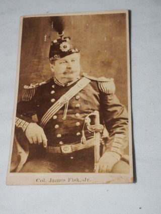 COLONEL JAMES FISK JR.  ORIG CIVIL WAR CDV PHOTOGRAPH 2