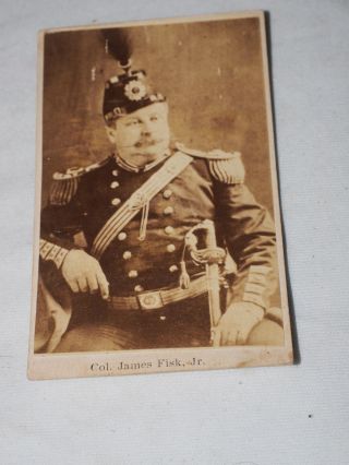COLONEL JAMES FISK JR.  ORIG CIVIL WAR CDV PHOTOGRAPH 3