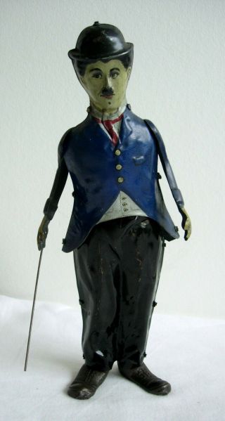 Very Rare C.  1920 Guenthermann " Charlie Chaplin " Tin Wind - Up Toy,  Exc.