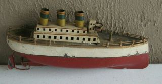 Early German Arnold Toys Steam Ship Ocean Liner Tin Wind - Up Ck101