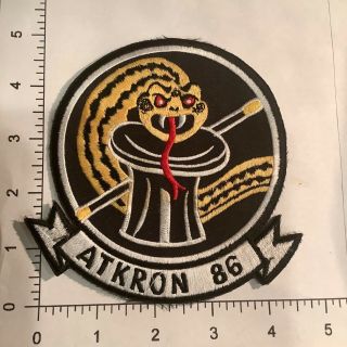 Vintage Ace Novelty Japanese Made Us Navy Atkron - 86 Squadron Jacket Patch