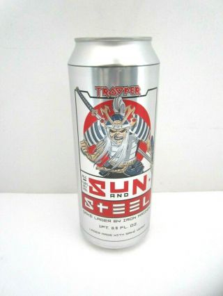 Robinsons Brewery Iron Maiden Sun And Steel 16.  9oz Beer Can Emptied From Bottom