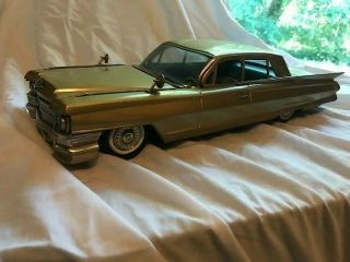 Bandai 1961 Cadillac Big Tin Toy 17.  5 " Long