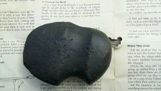 Native American Indian Large Axe Head Authenticated By Hubbard Scientific - Paper