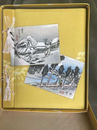 Vintage Silk Hand Painted Japanese Black Pages Photo Album Scrapbook