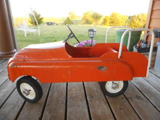 Vintage Fire Engine Pedal Car Unknown Brand Childs Toy 1950 