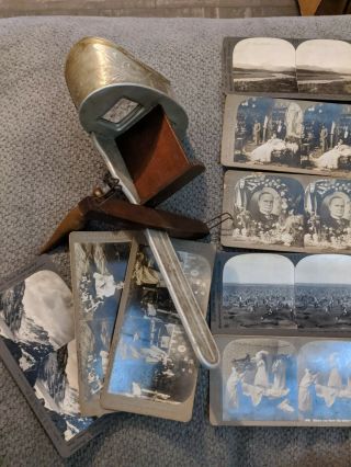 Exposition Universally International 1900 Stereoscope With Eight Slides