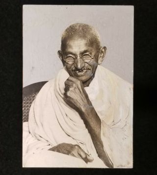 1940s Mahatma Gandhi Photo Vintage Type 1 Photograph