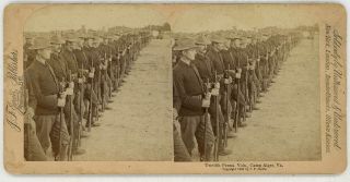 Spanish American War Camp Alger 12th Pennsylvania Volunteers Stereoview 21548