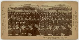 Spanish American War Camp Alger Field Full Of Soldiers Stereoview 21532
