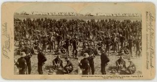 Spanish American War Camp Alger Review Day President Mckinley Stereoview 21529
