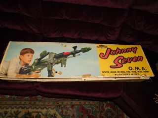 1964 Topper Toys Johnny Seven Oma One Man Army Toy Multi Gun
