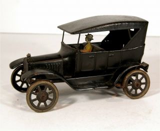 Ca1920 Gebruder Bing Tin Lithograph Wind Up Model T Ford Car / Automobile Toy