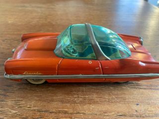 Vintage Yonezawa 1950s Lincoln Xl - 500 Sun Deck Tin Toy -
