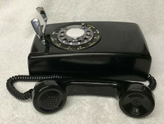 Vintage 1960s WESTERN ELECTRIC A/B 554 12 - 60 BLACK Rotary Dial Wall Mount Phone 3