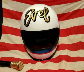 Evel Knievel Stunt Cycle Helmet,  " The Last Of The Gladiators " Style