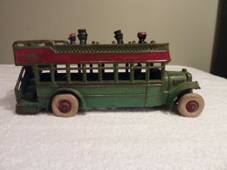 Kenton Cast Iron Double Decker Bus With Passengers 10 " 1930 