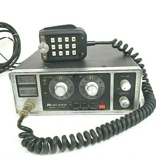 Vtg Midland International Vhf/uhf Ham Radio Model 13 - 505 Transceiver W Mic