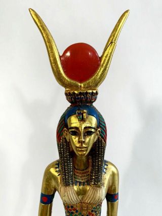 Isis - - Agi Artisans Guild International Egyptian Goddess Statue Pre - Owned