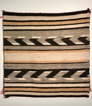 Mid 20th C Navajo Saddle Blanket/rug,  Handspun,  Nr