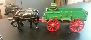 Arcade Mccormick Deering Cast Iron Weber Wagon With Horses.  Xf,  Cond.  1927