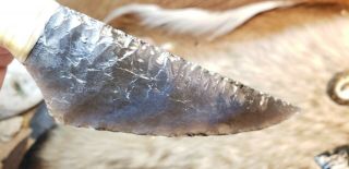 Davis Creek Rainbow Obsidian Flint Knapped Primitive Skinning Knife Druid Shaman 3