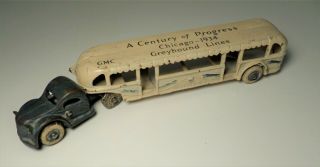 1934 Arcade Cast Iron Gmc Greyhound Bus Century Of Progress 10 1/4 "